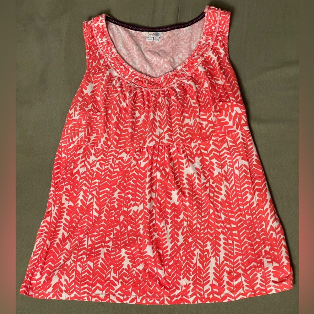 Boden Coral Fern Pattern Sleeveless Top US10